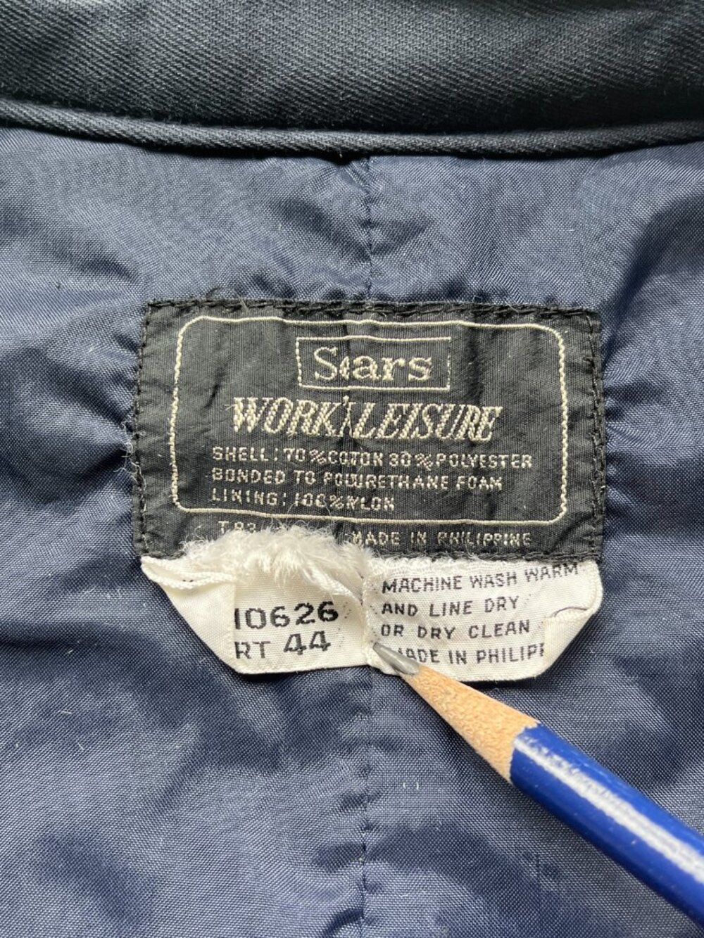 Vintage 70s Sears Work Leisure Blue Mechanics Jumpsuit Coveralls Size 44 - Picture 8 of 8